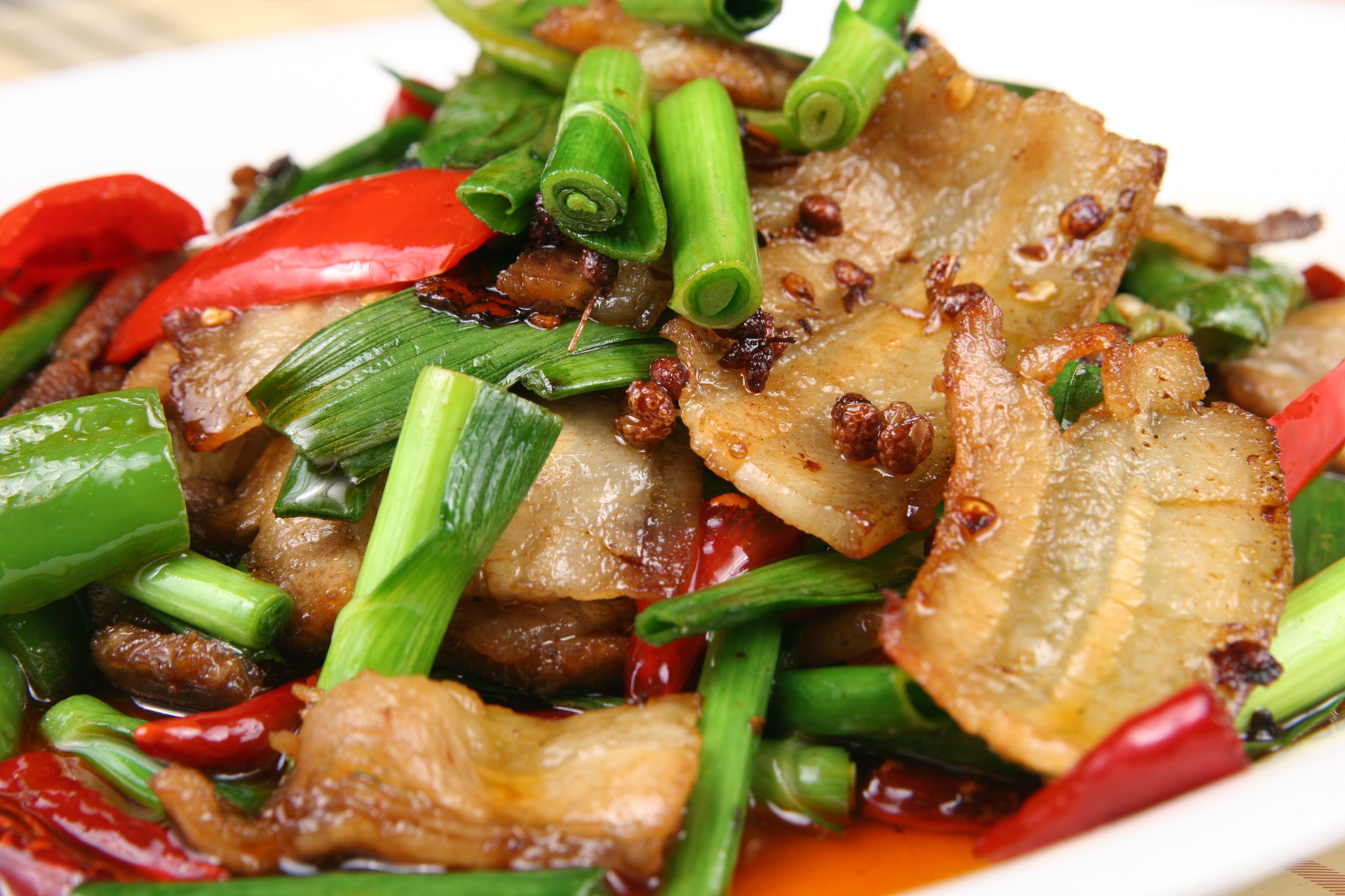 68.Sichuan ‘Dobbeltstegt svinekød’ med sivri peber og chili